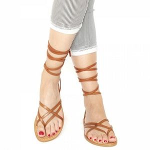 Gianluca Leather Gladiator Sandals
